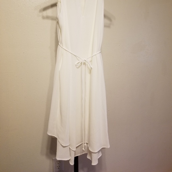 Ivory lace overlay hi-low dress - Picture 5 of 6